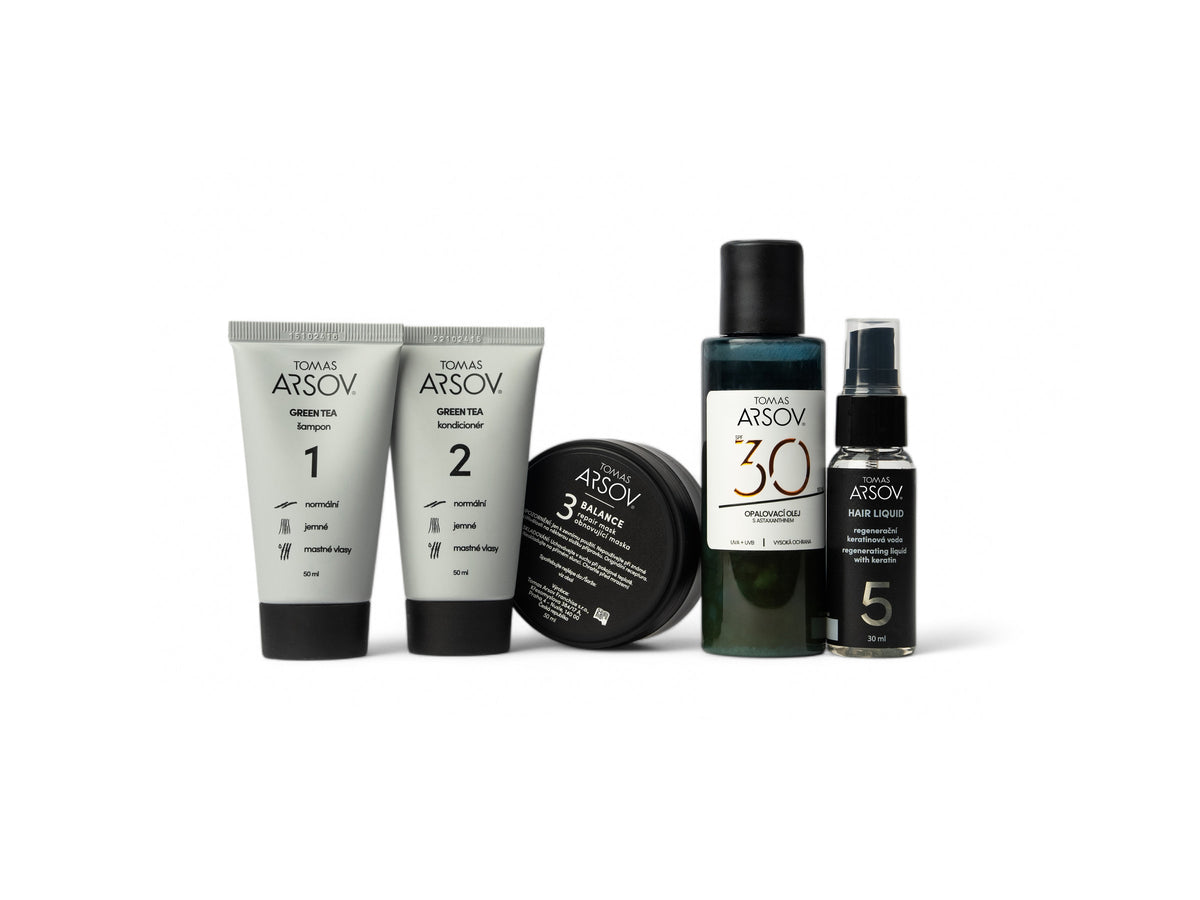 GREEN TEA Travel set with oil